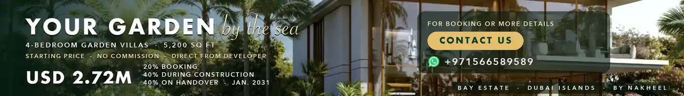 Your garden by the sea: Bay Estate Garden Villas, Dubai Islands