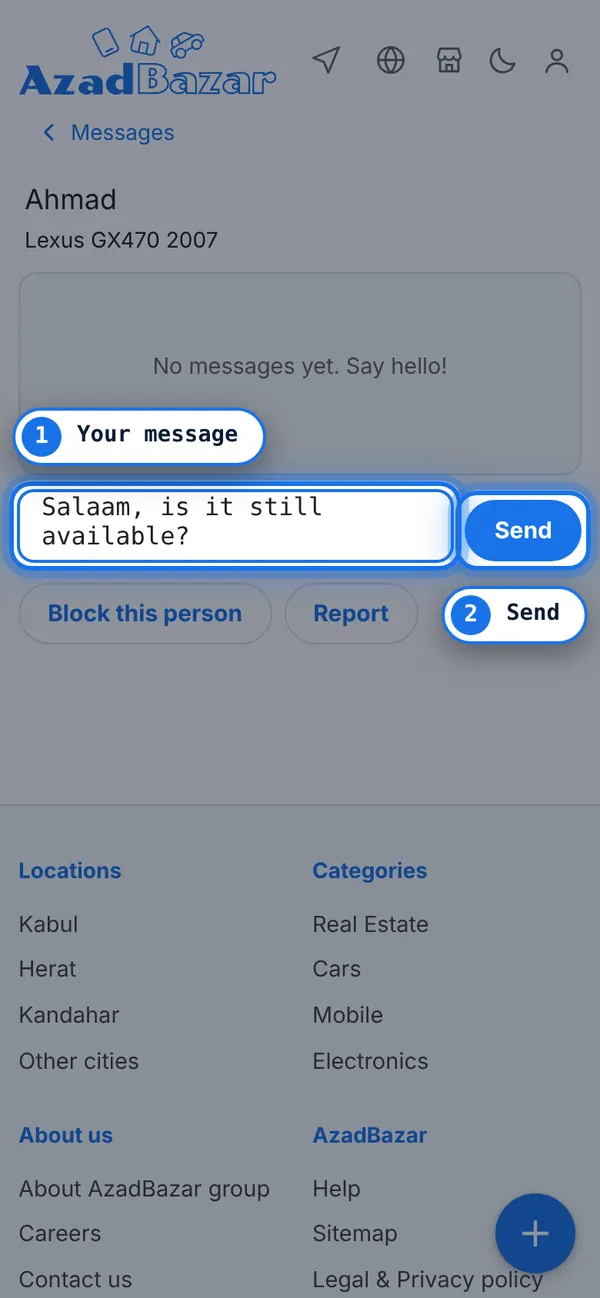 Write your message and send
