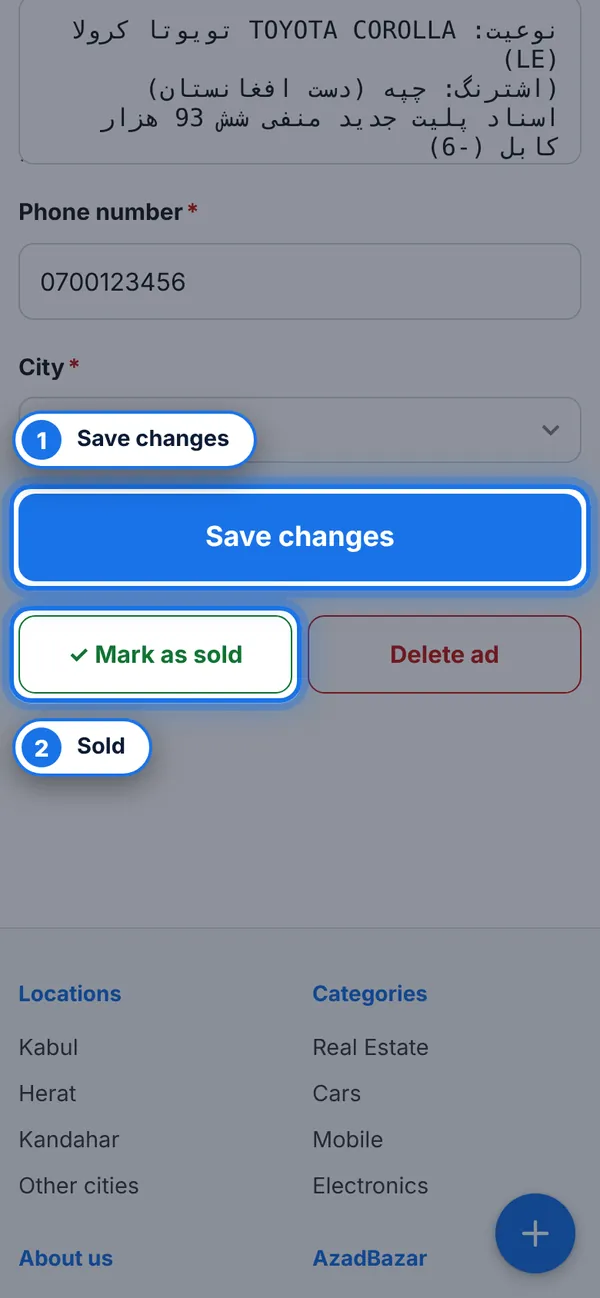 Edit it or mark it as sold