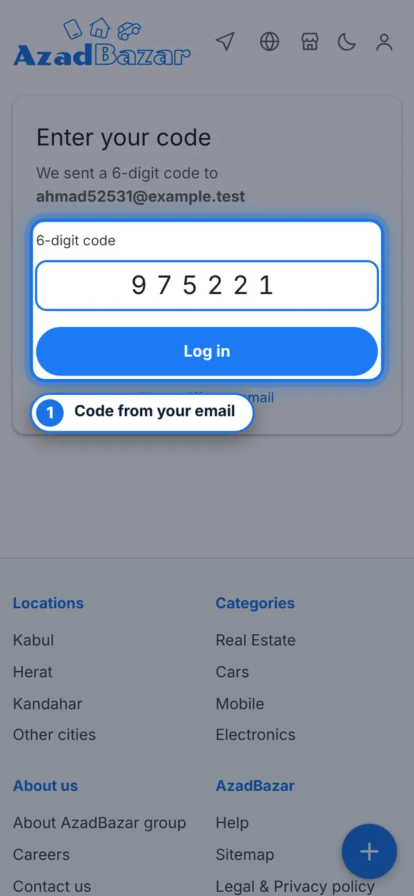 Type the 6-digit code