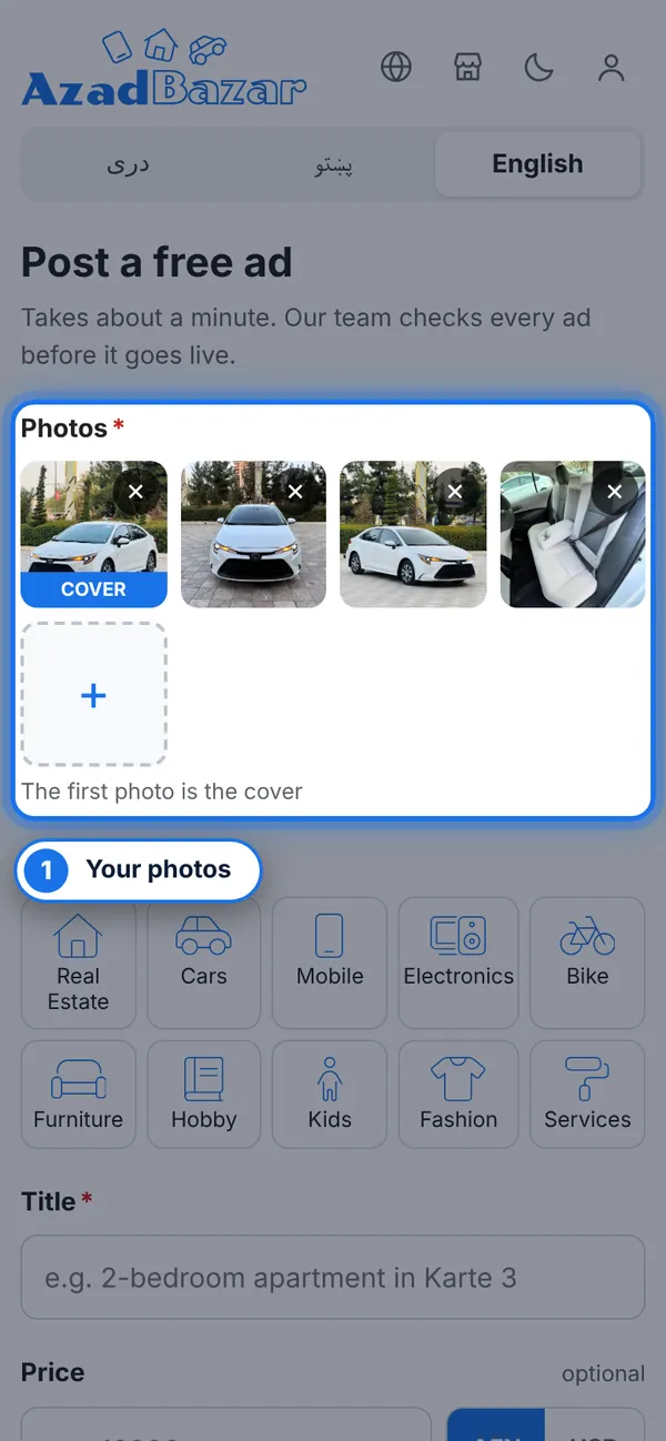 Add your photos