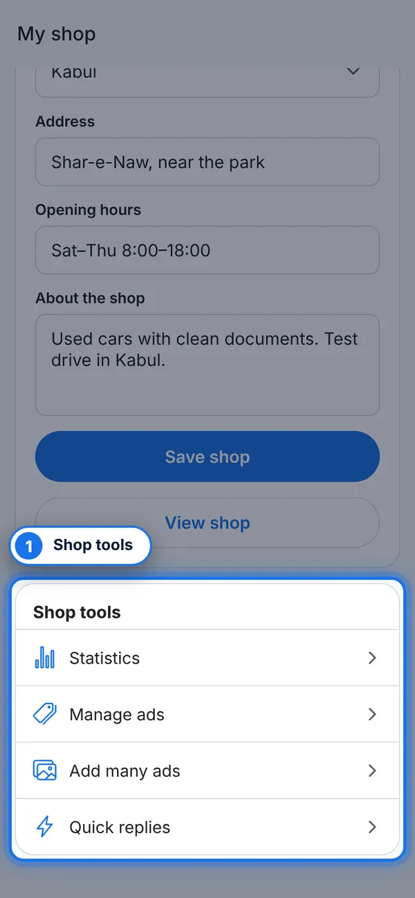 Your shop tools