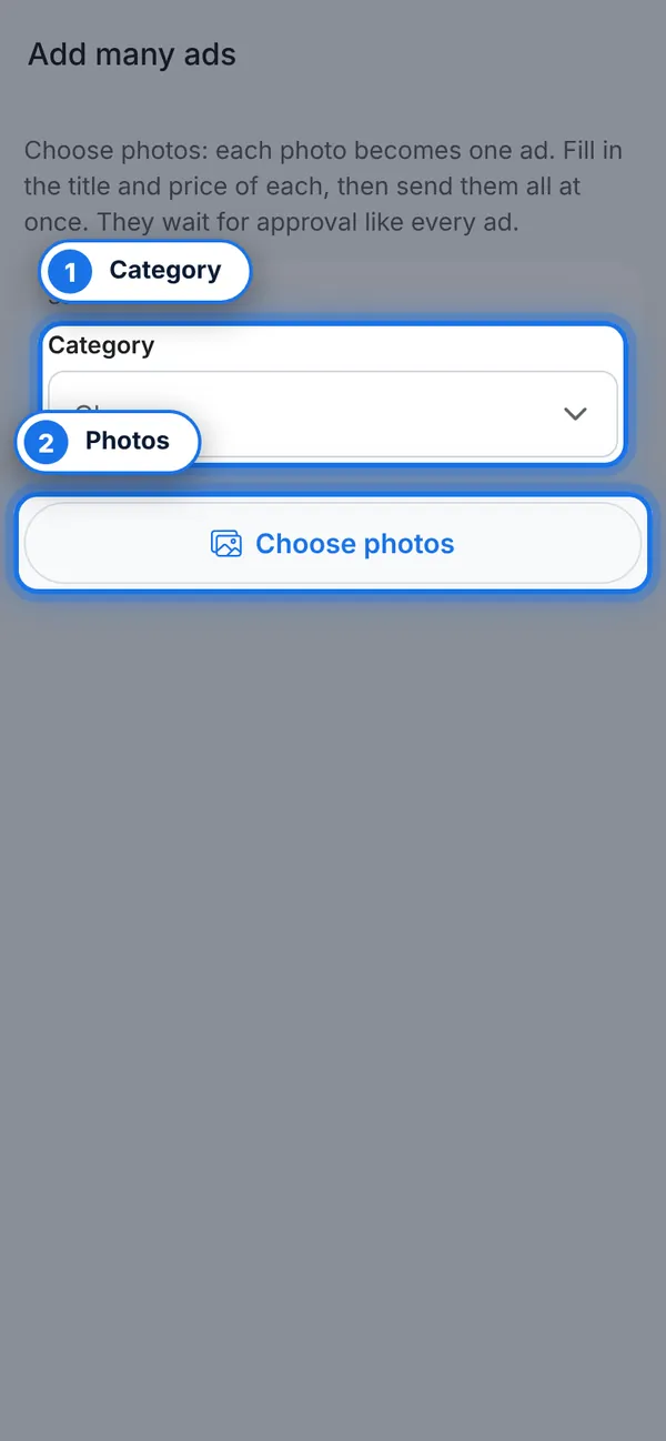 Add many ads at once