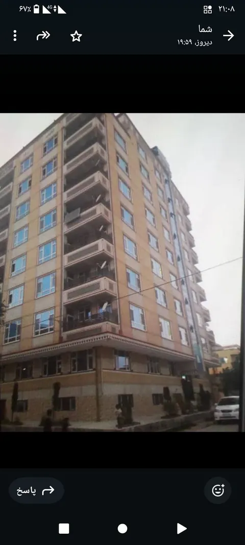 Apartment for rent, 4 rooms, 6th floor, Qala-e Najarha, Kabul