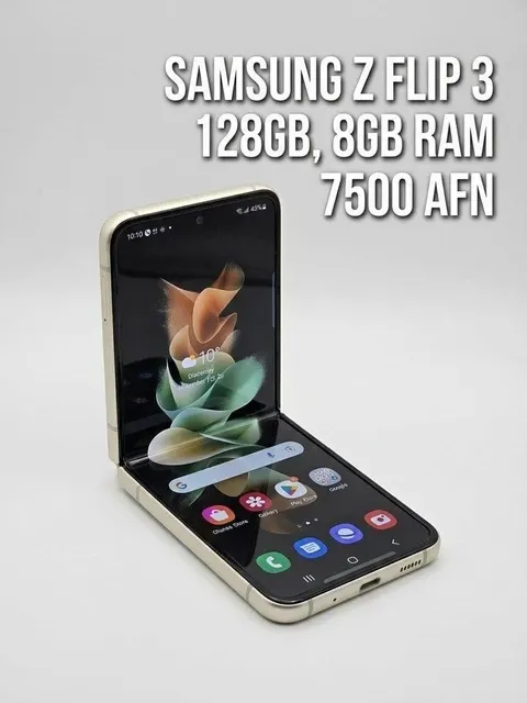 Samsung Galaxy Z Flip 3 128GB, 8GB RAM, Screen Has Vertical Lines
