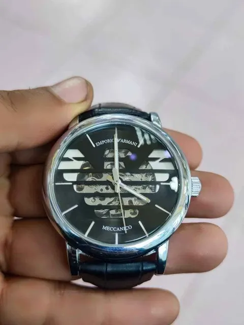 Emporio Armani Automatic Watch with Leather Strap