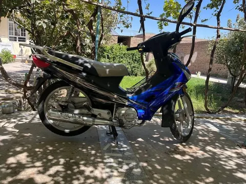 Blue 110cc Motorcycle, Model 2010