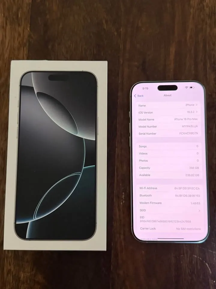 iPhone 16 Pro Max 256gb eSIM unlocked (3)