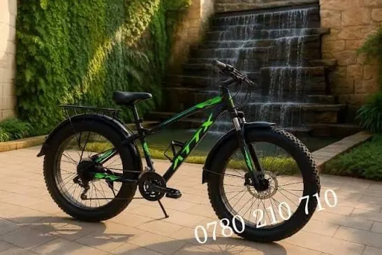 EMT Mountain Bike Fat Tires Black and Green (3)