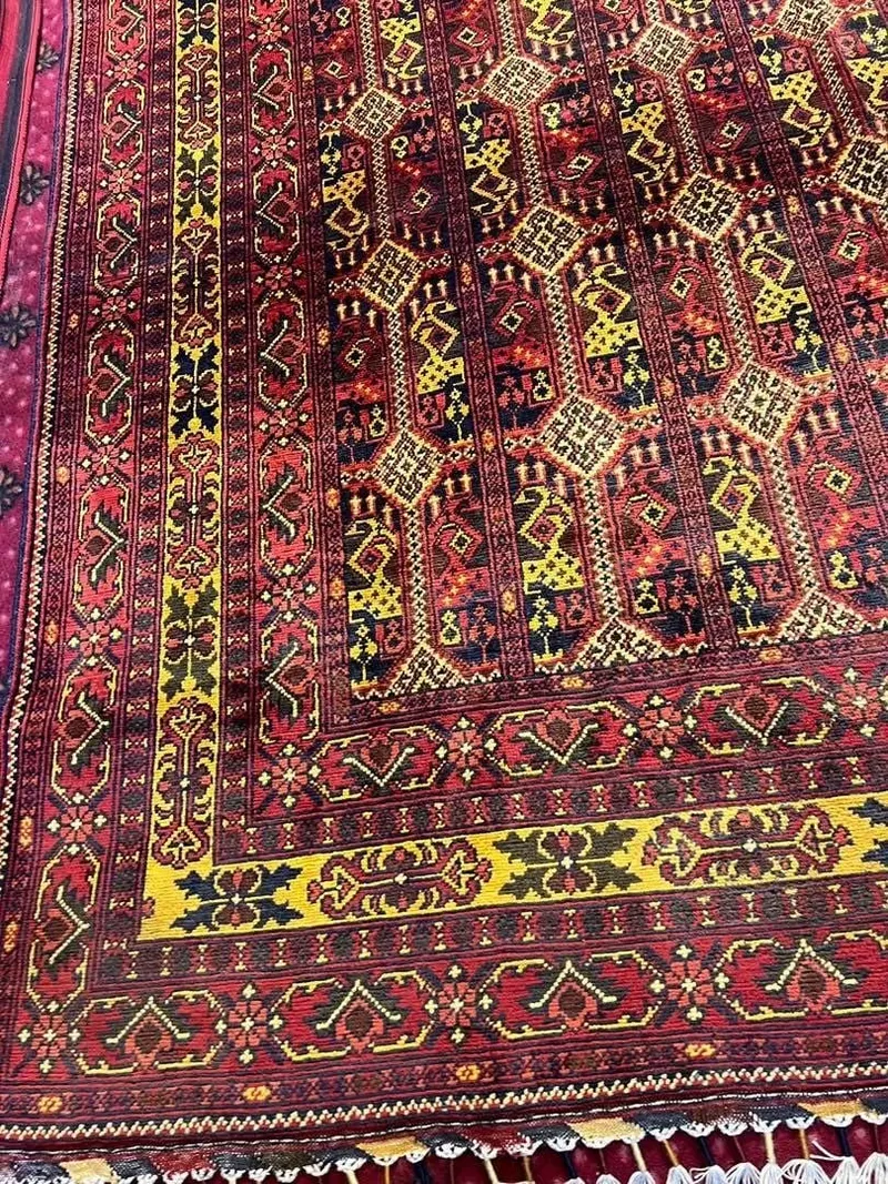 Hand-Woven Afghan Carpet, 6 Meters, Lightly Used, Urgent Sale (2)