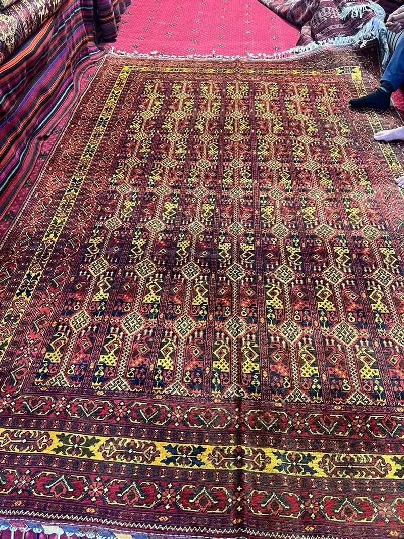 Hand-Woven Afghan Carpet, 6 Meters, Lightly Used, Urgent Sale (4)