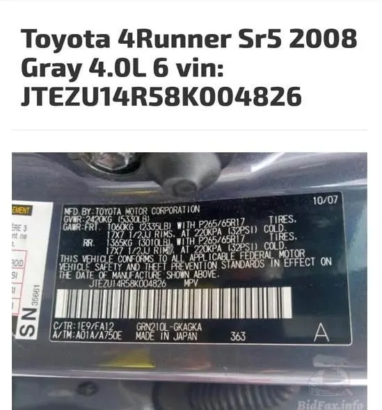 Toyota 4Runner SR5 2008, Steel Grey, Sunroof, Registered in Kabul (2)