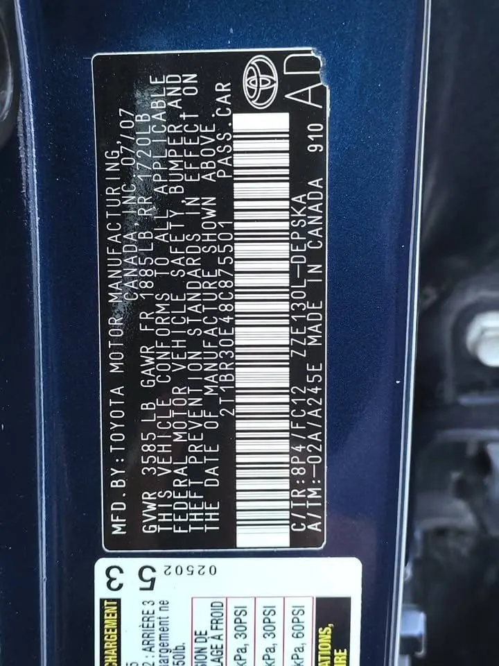 Toyota Corolla S-Class 2008 American Full Options (4)