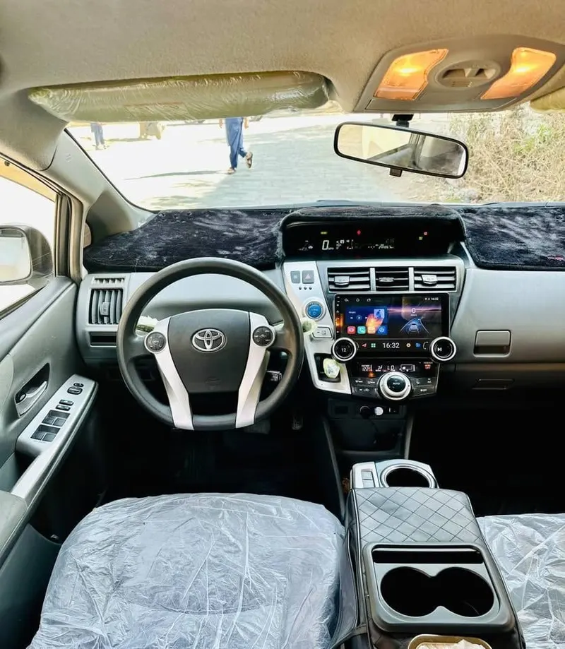 Toyota Prius V 2013 White, Hybrid Family Car, Kabul (8)
