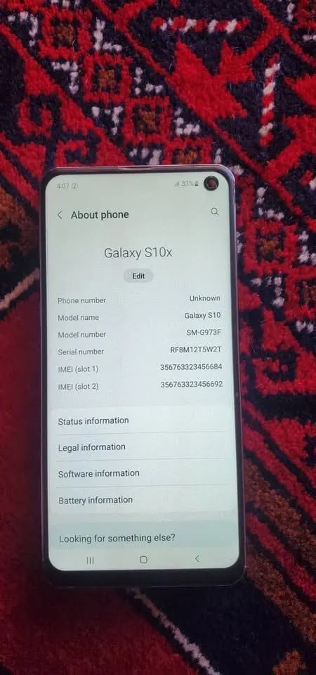 Samsung Galaxy S10 Dual SIM 128GB 6GB RAM, Used, 3500 AFN (2)