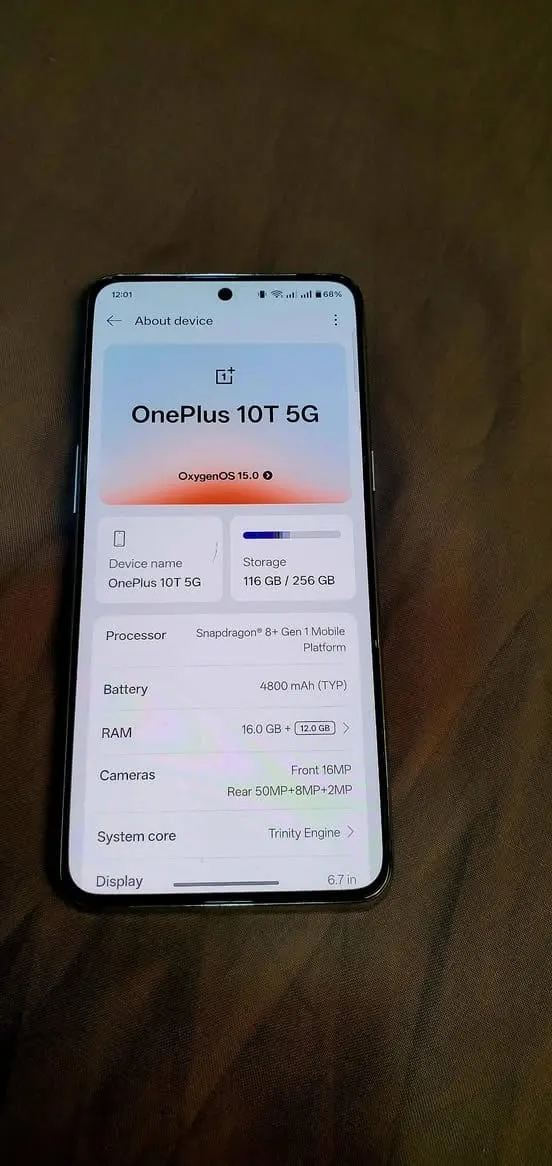 OnePlus 10T 5G 256GB, 16+12 GB RAM, Dual SIM (2)